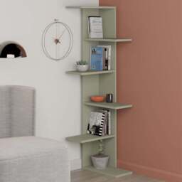Decortie Saso Ash Green 5 Tier Medium Corner Display Unit - Wilko - thumbnail 1