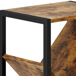 Living and Home 5 Shelf Black and Dark Wood Freestanding Tree Bookcase - Brown - Wilko - thumbnail 7