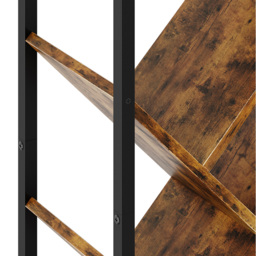 Living and Home 5 Shelf Black and Dark Wood Freestanding Tree Bookcase - Brown - Wilko - thumbnail 5