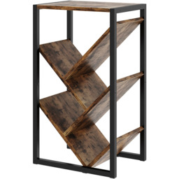 Living and Home 5 Shelf Black and Dark Wood Freestanding Tree Bookcase - Brown - Wilko - thumbnail 3