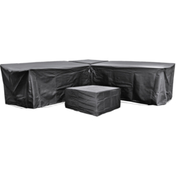 Cozy Bay EZBreathe Malta 6 Seater Black Furniture Set Cover - Size: 65 x 231 x 231cm - Wilko