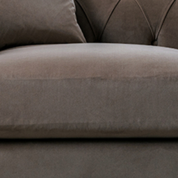 Elsie Chesterfield 3 Seater Mushroom Plush Velvet Sofa - Brown - Wilko - thumbnail 4