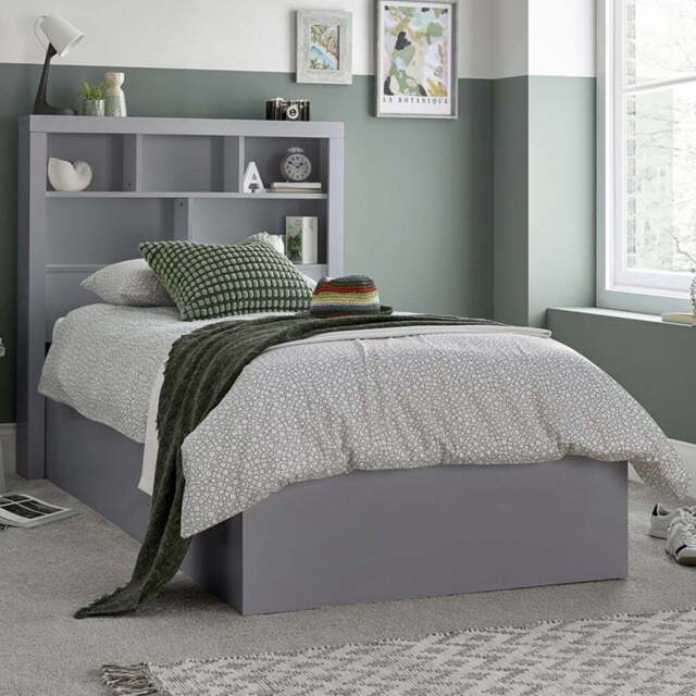 Bedmaster Oscar Grey Wooden Ottoman Bed - Size: Single - Wilko - image 1