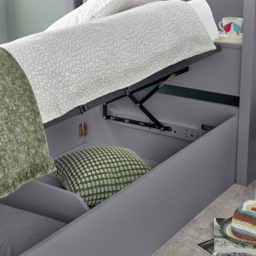 Bedmaster Oscar Grey Wooden Ottoman Bed - Size: Single - Wilko - thumbnail 5