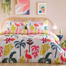 furn. Marula Double Multicolour Tropical Duvet Cover Set - Wilko - thumbnail 1