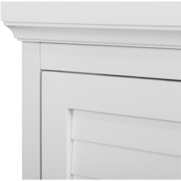 Teamson Home Glancy One Shutter Door Removable Wooden Corner Wall Cabinet White - Size: 61.0 x 38.1 x 57.2cm - Wilko - thumbnail 6
