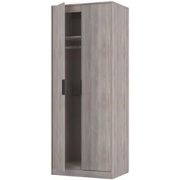 Crowndale Hong Kong 2 Door Grey Oak Tall Wardrobe Ready Assembled - Wilko - thumbnail 7