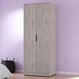 Crowndale Hong Kong 2 Door Grey Oak Tall Wardrobe Ready Assembled - Wilko - thumbnail 1