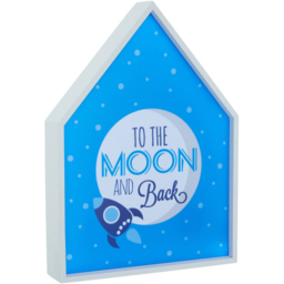 Premier Housewares To The Moon and Back LED Light Box - Size: 27 x 6 x 39cm - Blue - Wilko - thumbnail 7