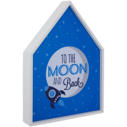 Premier Housewares To The Moon and Back LED Light Box - Size: 27 x 6 x 39cm - Blue - Wilko - thumbnail 4