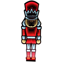 Samuel Alexander Infinity Standing Nutcracker Light Up Christmas Decoration 2.9ft - Size: 87 x 32 x 20cm - Red - Wilko - thumbnail 3