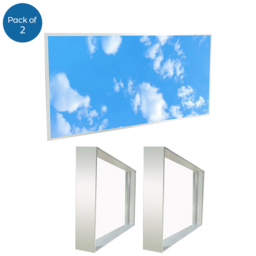 ENER-J 60W LED 2D Sky Picture Backlit Panel 1195 x 595mm 2 Pack - Size: 62.5 x 3 x 62.5cm - White - Wilko - thumbnail 4