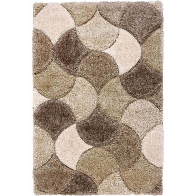 Origins 3D Scallop Neutral Rug 160 x 230cm - Brown - Wilko - image 1