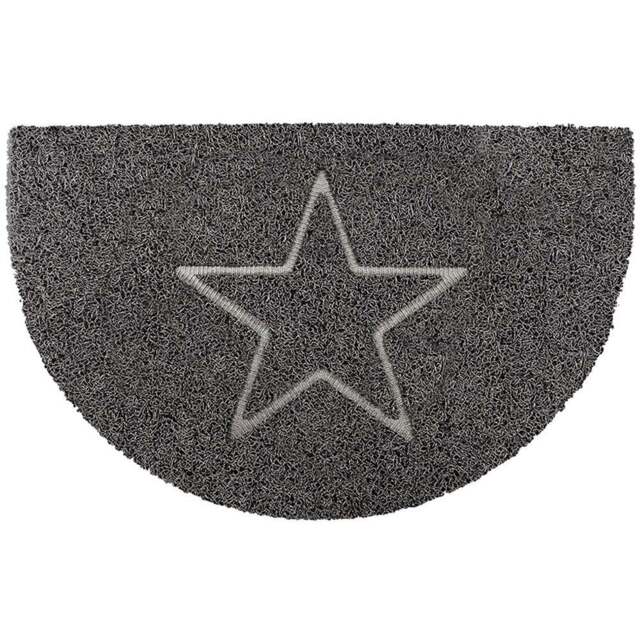 Oseasons Grey Star Half Moon Doormat 70 x 44cm - Wilko - image 1