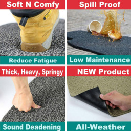 Oseasons Grey Star Half Moon Doormat 70 x 44cm - Wilko - thumbnail 5