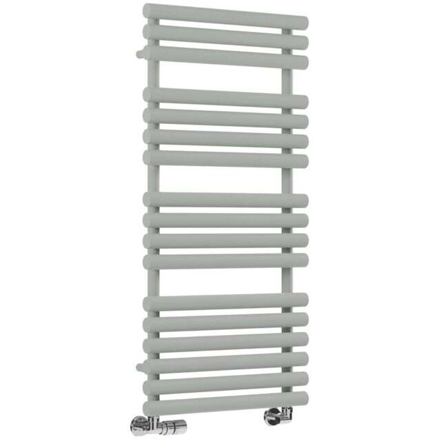 Terma Rolo Towel 2111BTU Salt n Pepper Heated Towel Rail 1085 x 520mm - Size: 108.5 x 52 x 12.7cm - Grey - Wilko - image 1