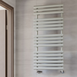 Terma Rolo Towel 2111BTU Salt n Pepper Heated Towel Rail 1085 x 520mm - Size: 108.5 x 52 x 12.7cm - Grey - Wilko - thumbnail 3