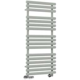 Terma Rolo Towel 2111BTU Salt n Pepper Heated Towel Rail 1085 x 520mm - Size: 108.5 x 52 x 12.7cm - Grey - Wilko