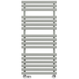 Terma Rolo Towel 2111BTU Salt n Pepper Heated Towel Rail 1085 x 520mm - Size: 108.5 x 52 x 12.7cm - Grey - Wilko - thumbnail 4