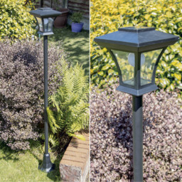 GardenKraft 2 Pack Bright White LED Solar Lamp Posts - Size: 26 x 25 x 54cm - Multi - Wilko - thumbnail 7