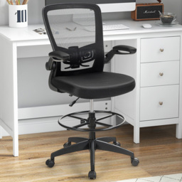 Costway Black High Back Mesh Office Chair - Size: 63 x 62 x 30cm - Wilko