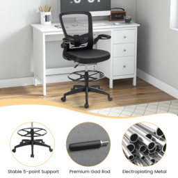 Costway Black High Back Mesh Office Chair - Size: 63 x 62 x 30cm - Wilko - thumbnail 7