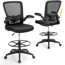 Costway Black High Back Mesh Office Chair - Size: 63 x 62 x 30cm - Wilko - thumbnail 4