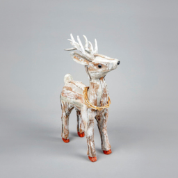 Shatchi Free Standing Deer Christmas Decoration 36cm - Size: 36 x 21 x 3.6cm - Gold - Wilko - thumbnail 3