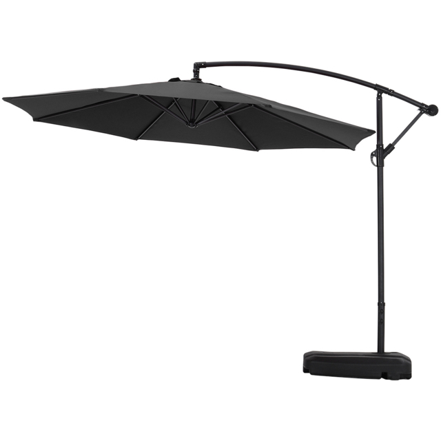 Living and Home Black Cantilever Parasol 3m with 60L Fillable Base - Wilko - image 1