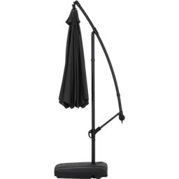 Living and Home Black Cantilever Parasol 3m with 60L Fillable Base - Wilko - thumbnail 5