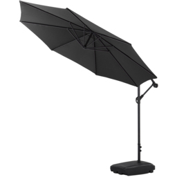 Living and Home Black Cantilever Parasol 3m with 60L Fillable Base - Wilko - thumbnail 4