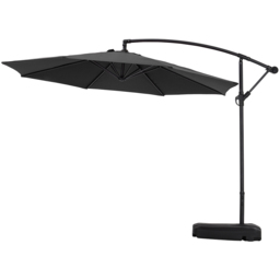 Living and Home Black Cantilever Parasol 3m with 60L Fillable Base - Wilko - thumbnail 1