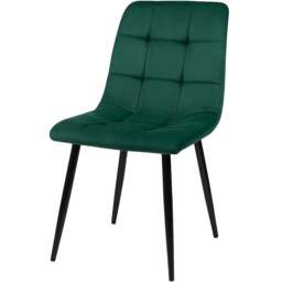 Kosy Koala 4 Seater Velvet Wooden Dining Set Green - Beige - Wilko - thumbnail 3