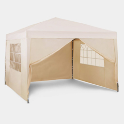 VonHaus 3 x 3m Cream Pop-up Gazebo with Removable Side Panel - White - Wilko - thumbnail 3