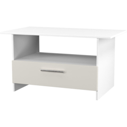 Crowndale Contrast Single Drawer Grey Matt and White Coffee Table Ready Assembled - Size: 50 x 93 x 53cm - Grey Matt & White - Wilko - thumbnail 5