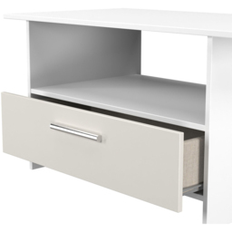Crowndale Contrast Single Drawer Grey Matt and White Coffee Table Ready Assembled - Size: 50 x 93 x 53cm - Grey Matt & White - Wilko - thumbnail 7