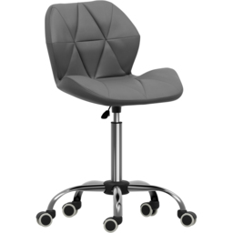 Vida Designs Grey PU Faux Leather Swivel Office Chair - Size: 96 x 48 x 49cm - Wilko - thumbnail 3