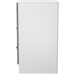 Crowndale Contrast 3 Drawer Dusk Grey and White Bedside Cabinet Ready Assembled - Dusk Grey & White - Wilko - thumbnail 4