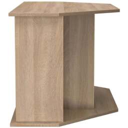 Crowndale Milan Single Drawer 5 Shelf White Gloss and Bardolino Oak Corner TV Unit Ready Assembled - Size: 51 x 110 x 52cm - White Gloss & Bardolino O - thumbnail 4