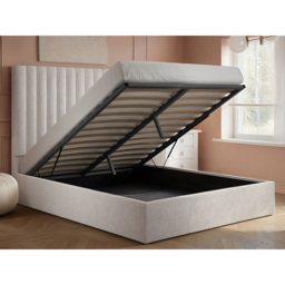 Flair Everley King Size Cream Boucle Ottoman Bed - Wilko - thumbnail 7