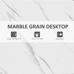 Portland 2 Seater Marble Dining Effect Table White and Black - Multi - Wilko - thumbnail 7