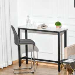 Portland 2 Seater Marble Dining Effect Table White and Black - Multi - Wilko - thumbnail 6