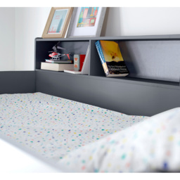Bedmaster Oliver Triple Sleeper Onyx Grey Storage Bunk Bed with Spring Mattresses - Size: Single + Double - Wilko - thumbnail 5