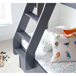 Bedmaster Oliver Triple Sleeper Onyx Grey Storage Bunk Bed with Spring Mattresses - Size: Single + Double - Wilko - thumbnail 7