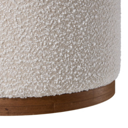 Living and Home Cream Round Ottoman Storage Stool Seat with Thick Cushion - Size: 42 x 53 x 53cm - Wilko - thumbnail 7