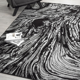 Desire Rugs Obsidian Grey Whirlpool Rug 120 x 170cm - Size: 170 x 120 x 0.8cm - Wilko - thumbnail 4