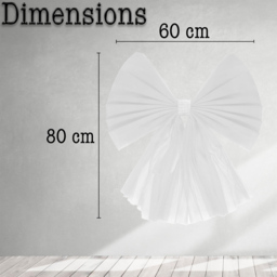 Shatchi White Diamante Giant Bow Door Cover - Size: 35 x 22 x 5cm - Wilko - thumbnail 5