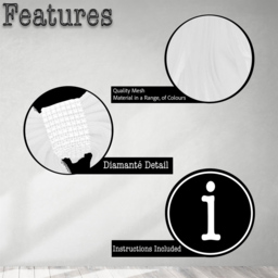 Shatchi White Diamante Giant Bow Door Cover - Size: 35 x 22 x 5cm - Wilko - thumbnail 4