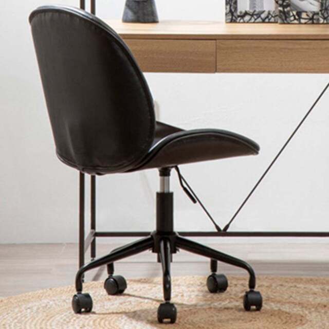 Premier Housewares Clinton Black Swivel Office Chair - Size: 49 x 64 x 93cm - Interiors by Premier - Wilko - image 1