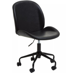 Premier Housewares Clinton Black Swivel Office Chair - Size: 49 x 64 x 93cm - Interiors by Premier - Wilko - thumbnail 3